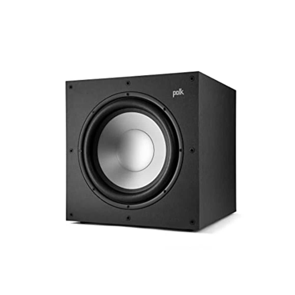 Polk Monitor XT12 subwoofer with 12-inch woofer delivering deep bass for movies and music