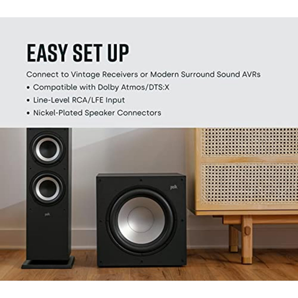 XT12 is Dolby Atmos and DTS:X compatible for immersive sound