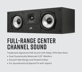 Polk Monitor XT30 center tweeter detail for crisp high frequencies