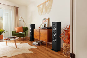 Polk Monitor XT60 cabinet closeup reveals premium build quality