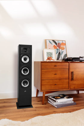 Polk Monitor XT60 passive radiators detail support deep, even bass