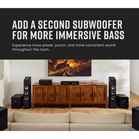 Polk Monitor XT10 down-firing woofer cabinet minimizes distortion