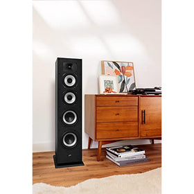 Polk Monitor XT70 floor-standing placement example in a living room.
