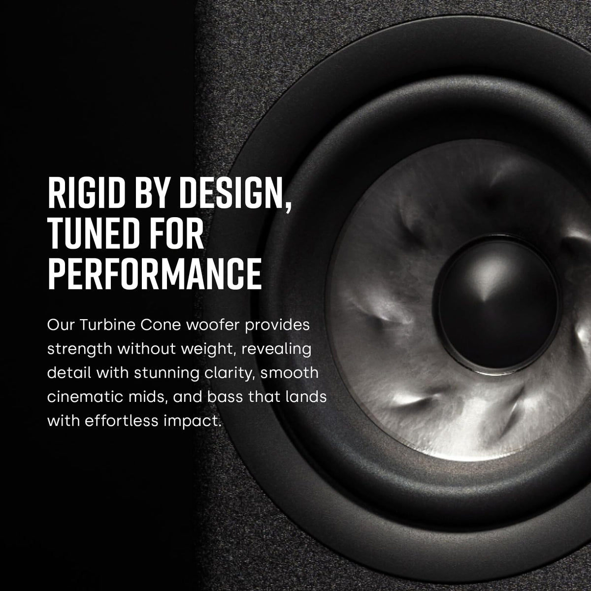Polk Reserve R100 rear port emphasizes tight, distortion-free bass potential.