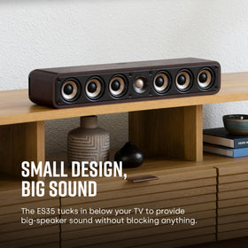 Polk Signature Elite ES35 center-woofers provide room-filling bass with clarity.