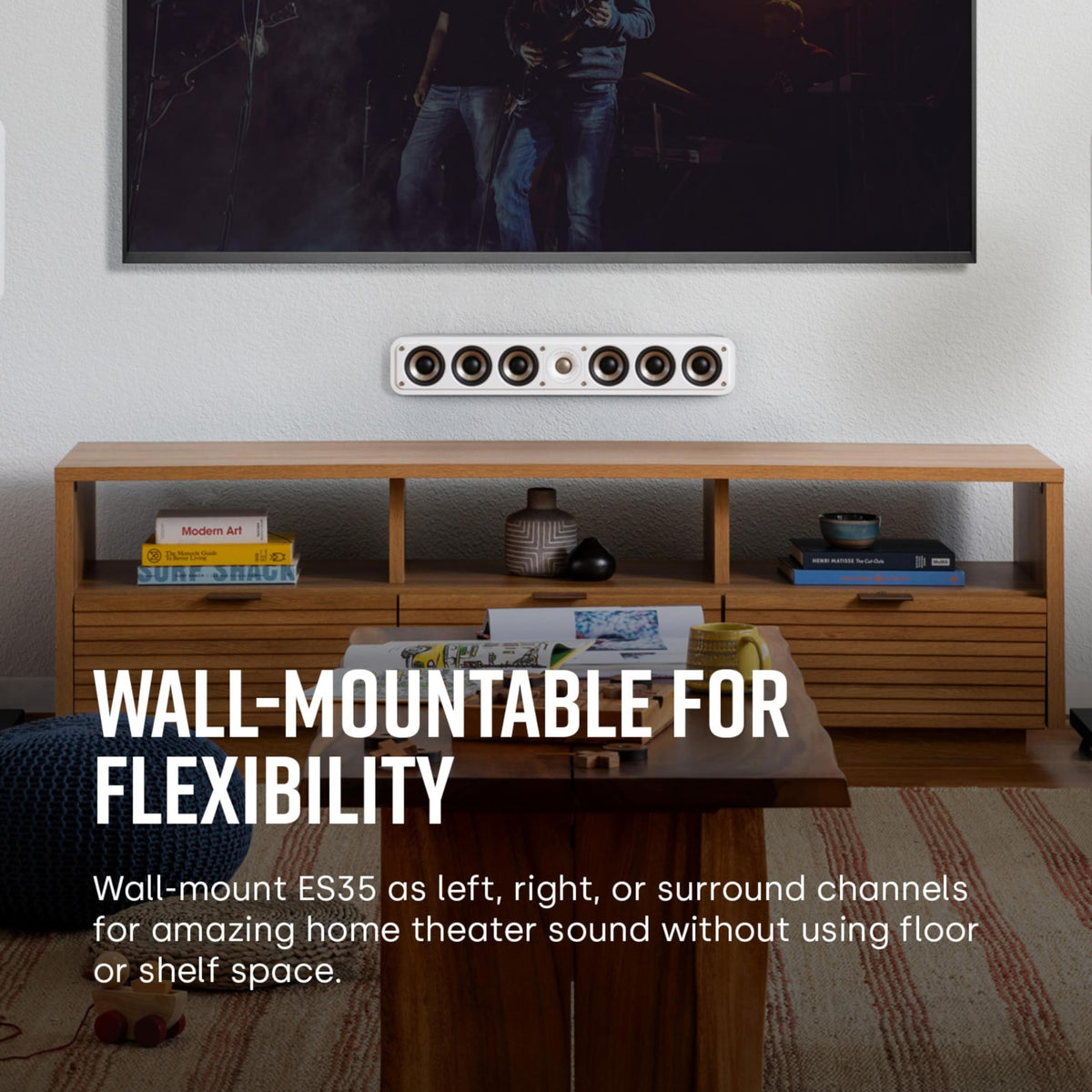Polk Signature Elite ES35 Hi-Res certification supports high-fidelity playback.