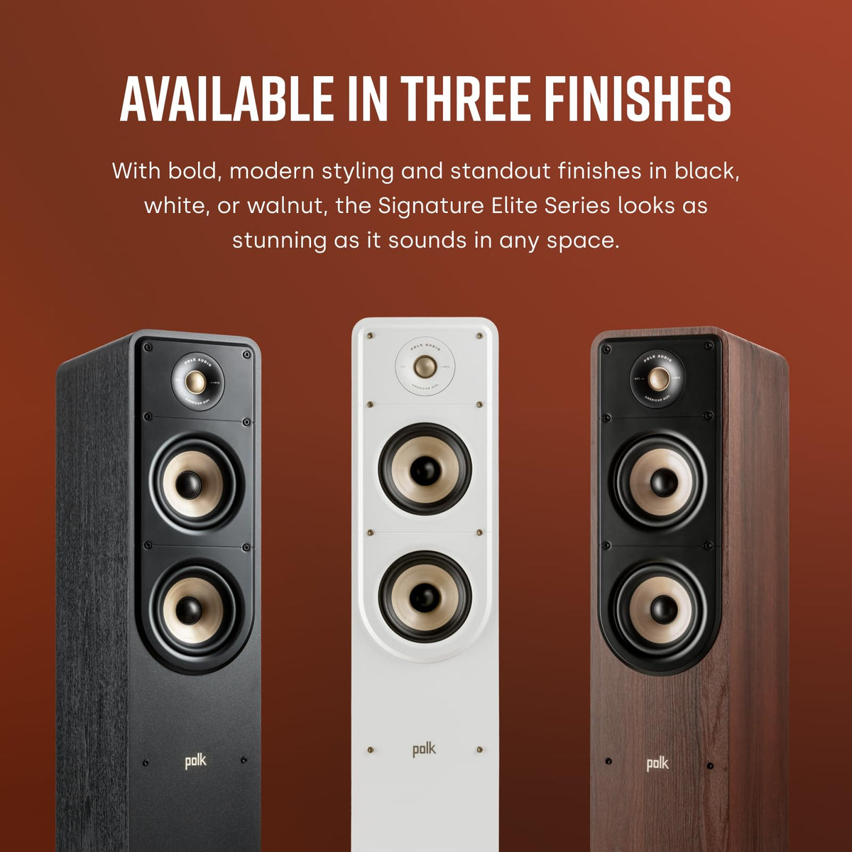 Polk Signature Elite ES50 compatible with Dolby Atmos and DTS:X.
