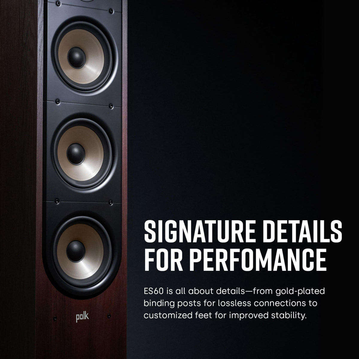 Room placement of ES60 in a living room delivering balanced sound.