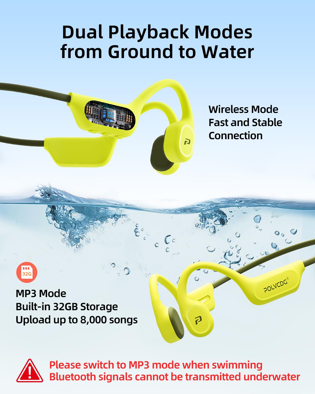 POLVCDG close-up of bone conduction pad highlighting skin-friendly comfort