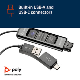 Poly DA85M close-up of hold and answer buttons for faster call handling