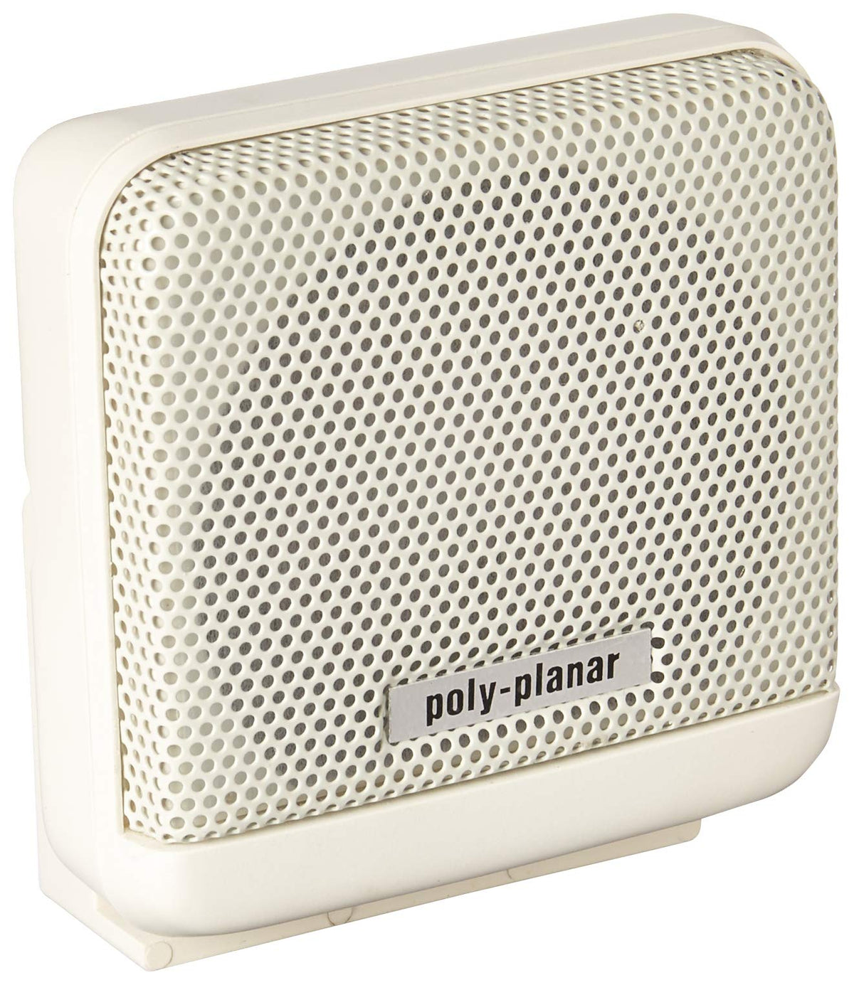 Poly-Planar MB-41-W front view showing waterproof grille and durable mount, improving VHF clarity