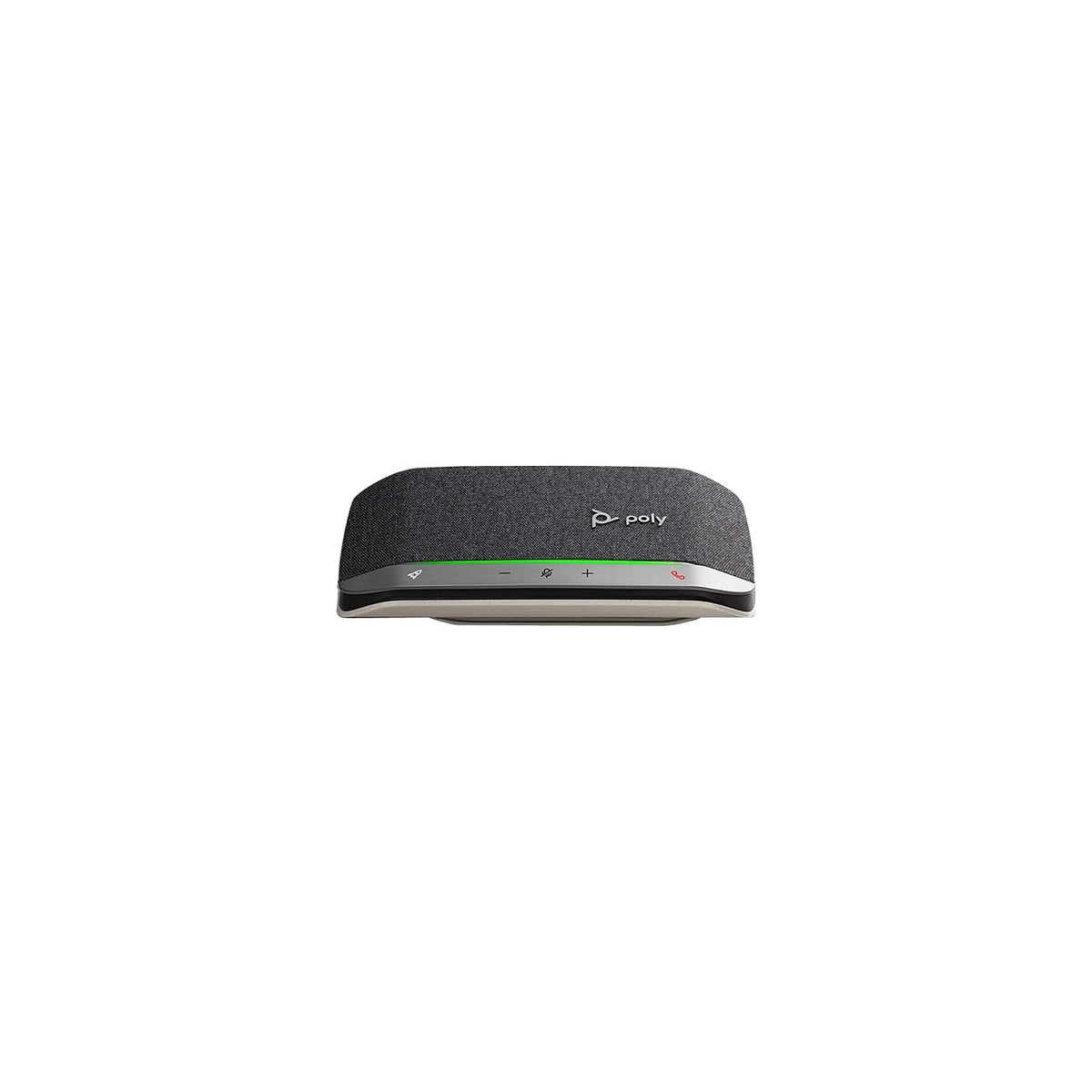 Poly Sync 20 compact front view on desk, ideal for clear calls.