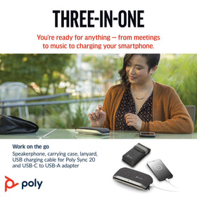 POLY Sync 20 full duplex audio enables natural conversations