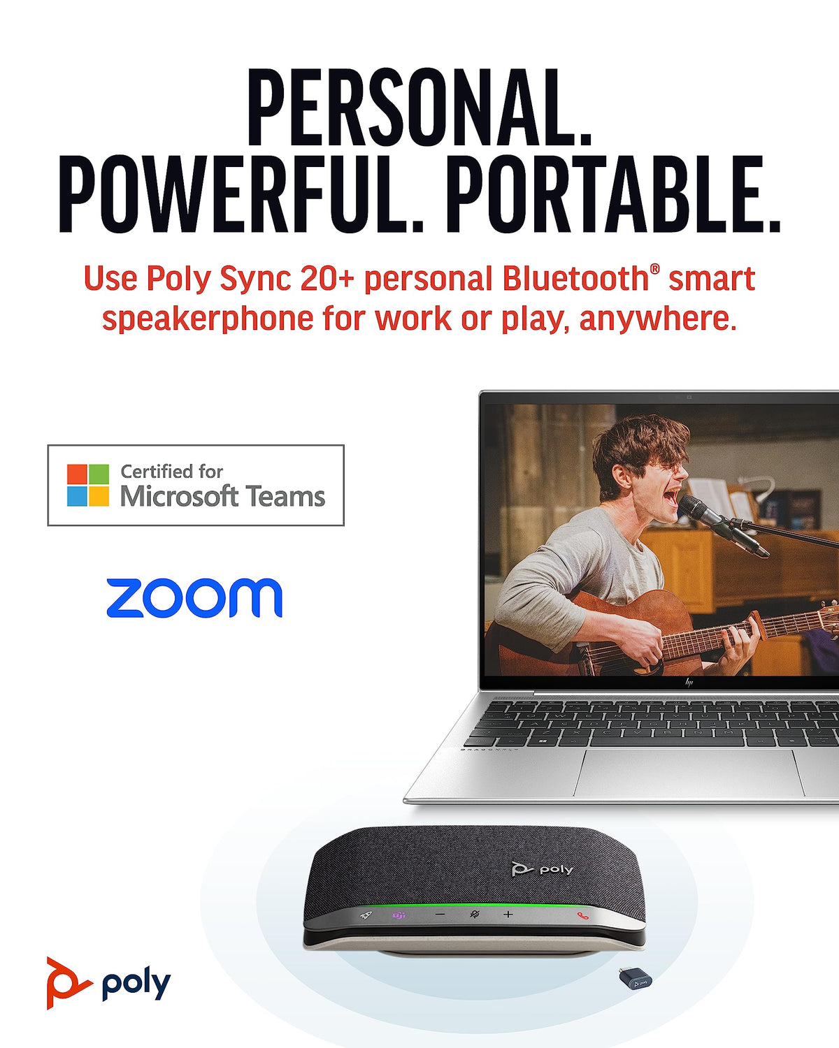 POLY Sync 20+ Teams usage demonstrates seamless collaboration during online meetings