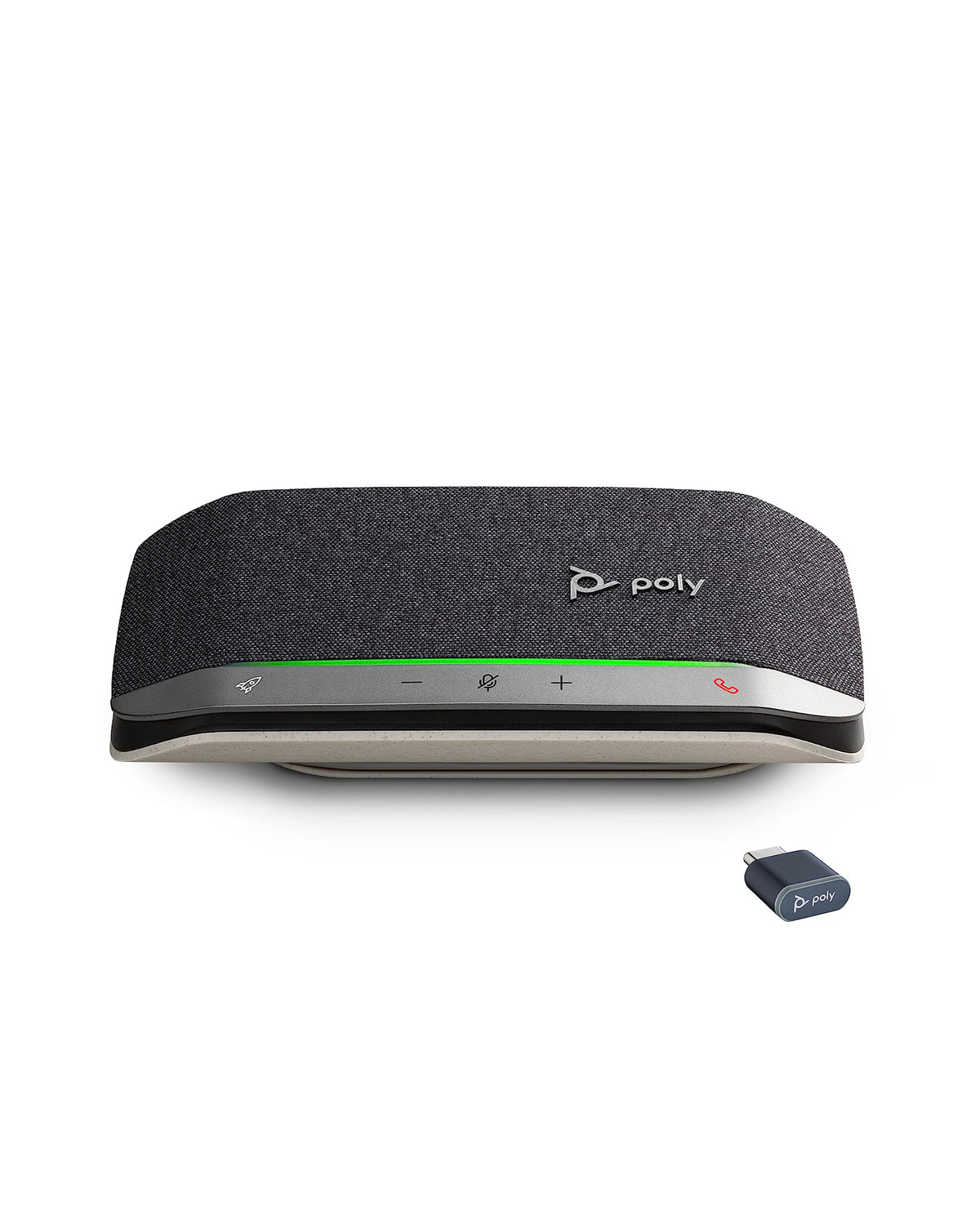 POLY Sync 20+ front view, compact design for take-everywhere conference calls.
