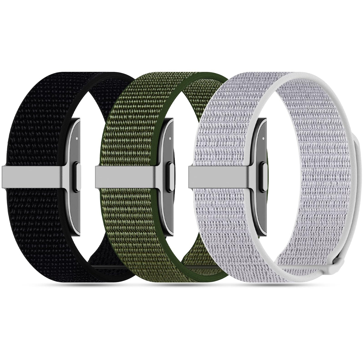 Polyjoy front view showing three Hume Band replacement straps for quick swaps