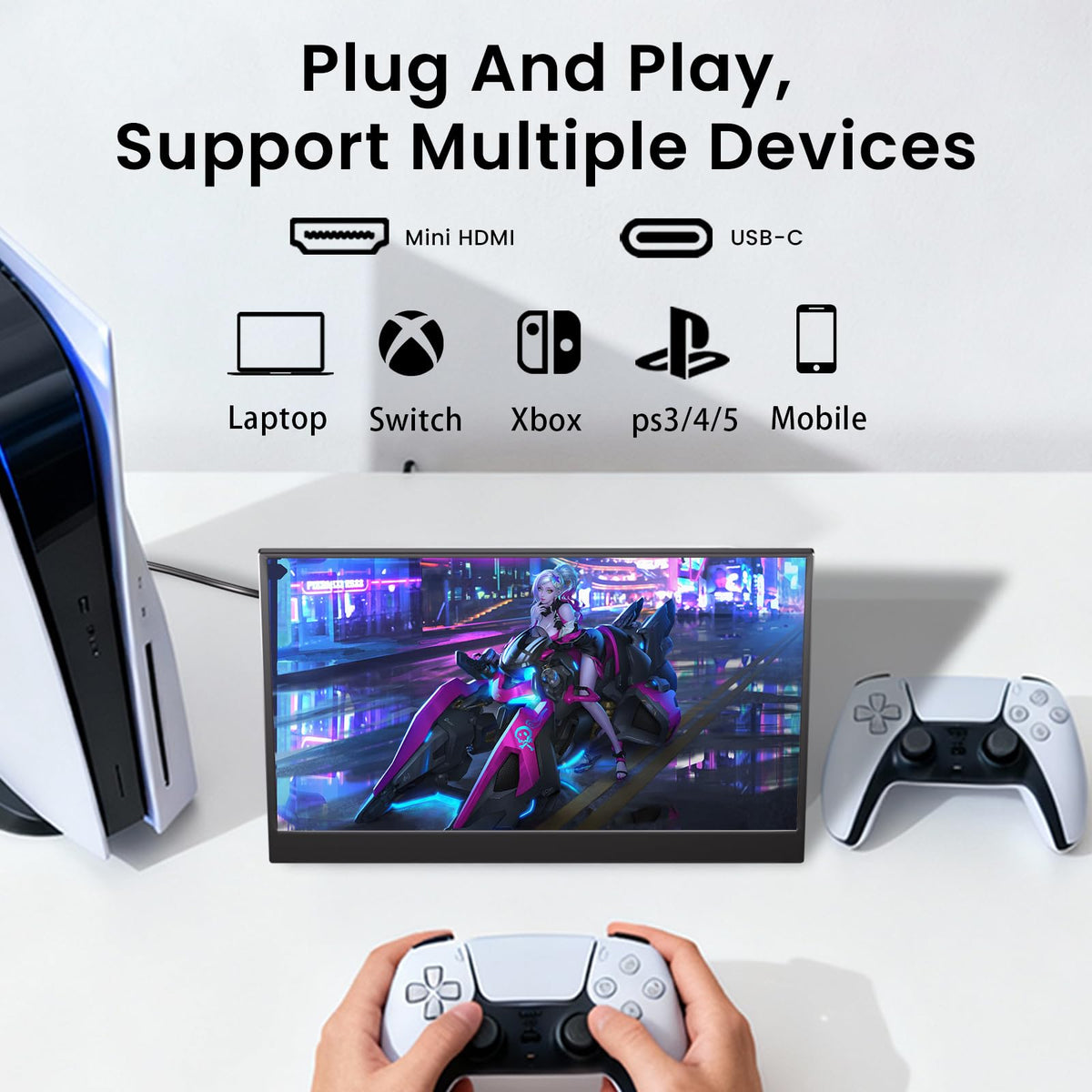 PONKLOIE perched on a small stand on desk for quick setup benefit