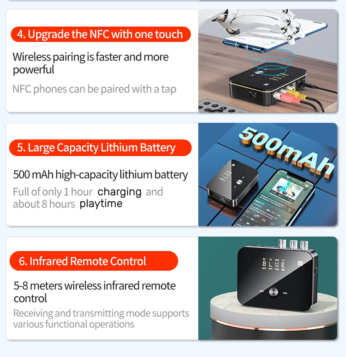 PONYBRO hi‑fi stereo wireless delivers rich sound for music and movies.