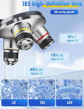 Poothoh microscope 4x objective enabling initial magnification