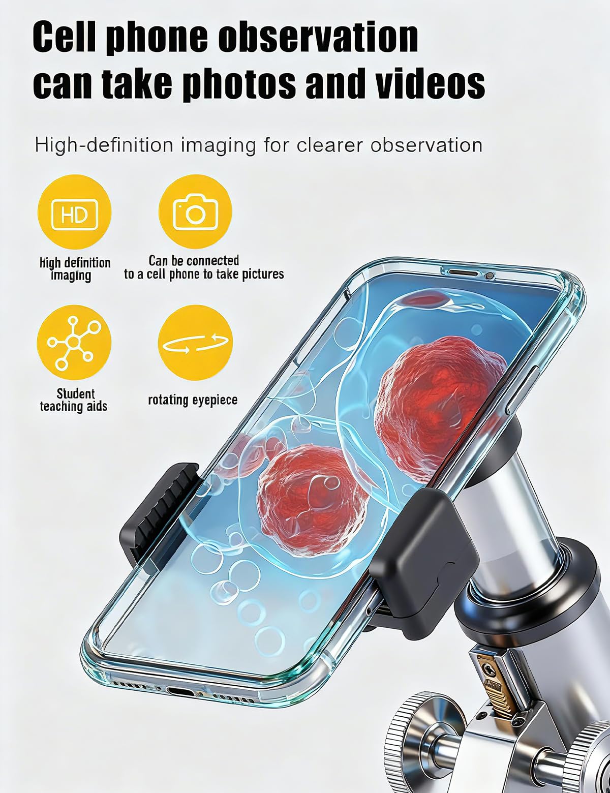 Poothoh magnification range 40x-2000x reveals cells and tissues clearly.