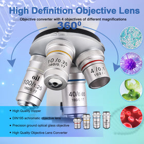 Poothoh trinocular microscope with mechanical stage for precise X-Y positioning.