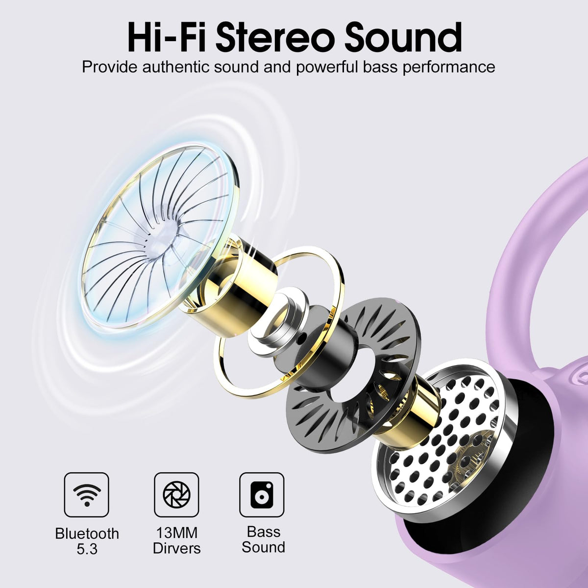 Poounur H9 offers up to 50 hours with the charging case.