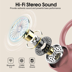 Poounur H9 flexible earhook close-up showing bendable silicone for workout stability
