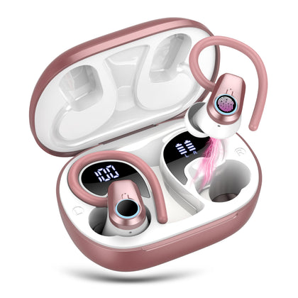 Poounur H9 front view in rose gold showing sleek sport design and secure fit