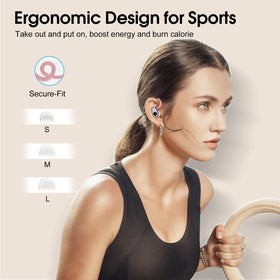 Poounur H9 packaging with ear tips and USB-C cable showing included accessories