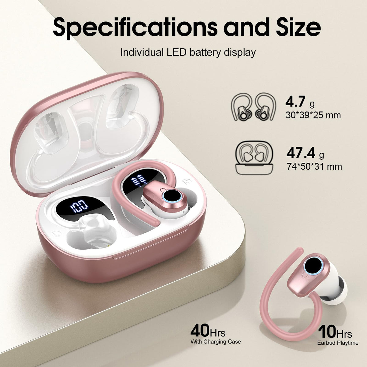 Poounur H9 next to smartphone showing compact case size and portability
