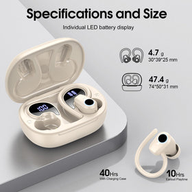 Poounur earbuds during sweat-inducing workout demonstrating IP7 water resistance benefit