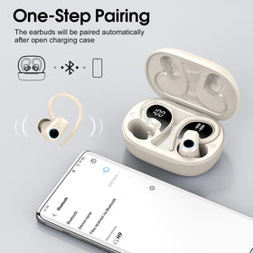 Poounur earbud opened to reveal driver and textured housing for punchy bass