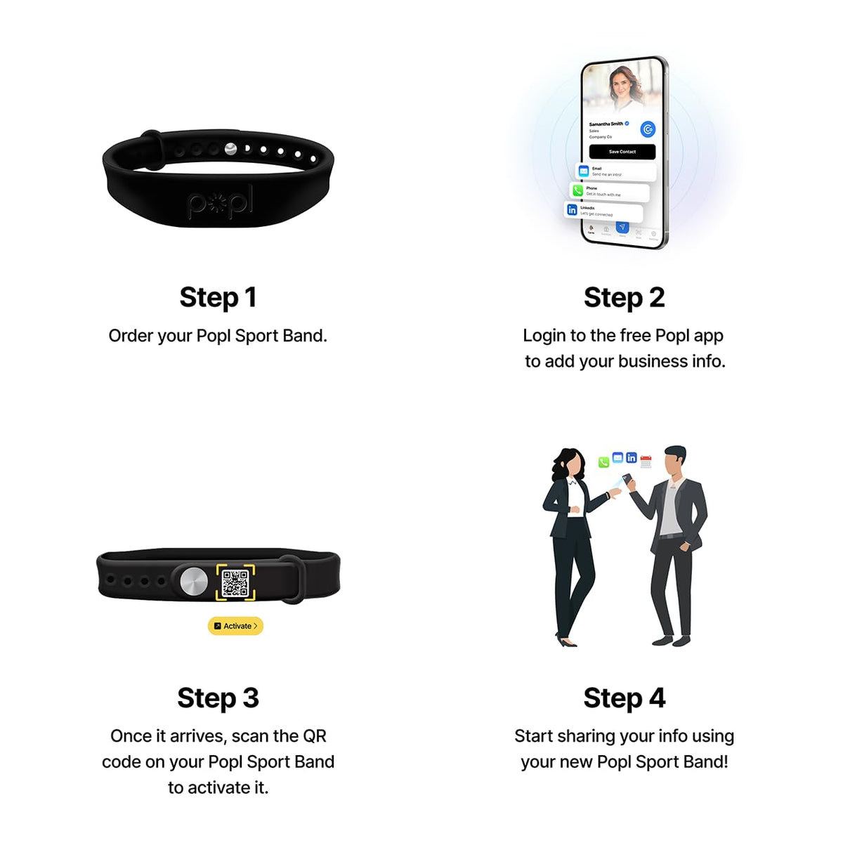 Popl app setup is quick, syncing your digital card in minutes.