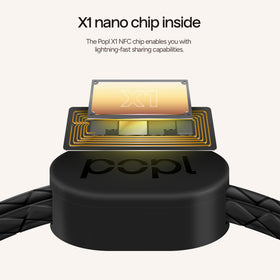 Popl bracelet Android NFC sharing highlights quick digital card exchange without apps.