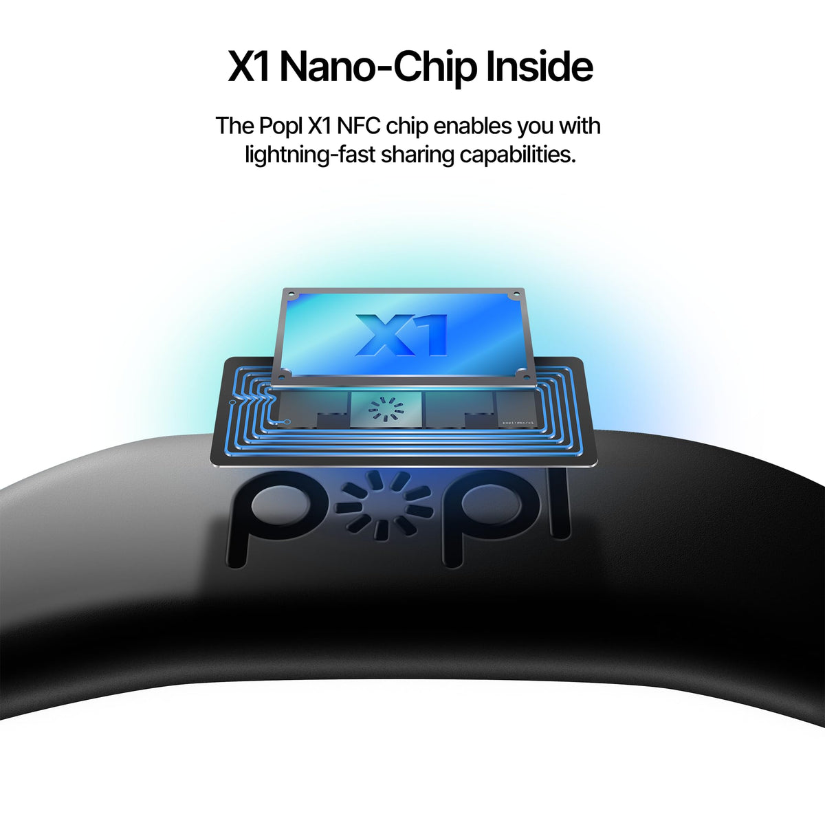 Popl sport NFC bracelet lets you share a digital card by tapping.