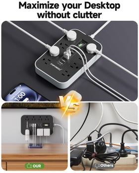 Popowell 14-in-1 solution to safely power multiple devices.