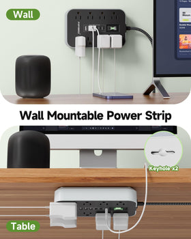 Popowell wall-mount design for garage, desk, or counter installation.