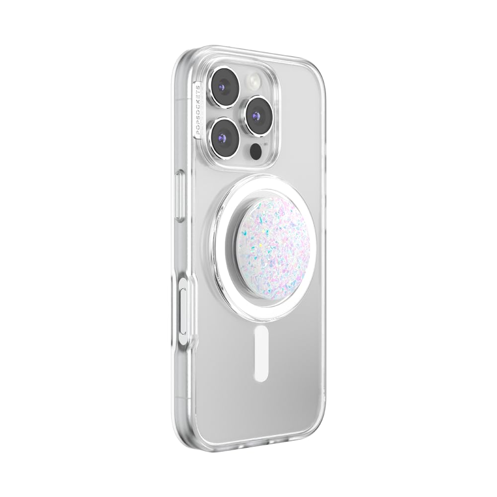 PopSockets iridescent confetti close-up texture highlighting shimmering surface and tactile feel