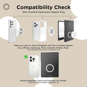 PopSockets iridescent white mounted on iPhone lifestyle scene for easier one-handed use