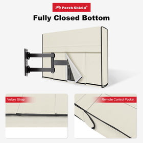 Porch Shield back Velcro strip demonstrates quick installation and cable access
