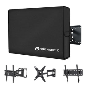 Porch Shield front view on TV protecting screen from weather and debris