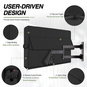 Porch Shield rear velcro and cable space featuring mount compatibility