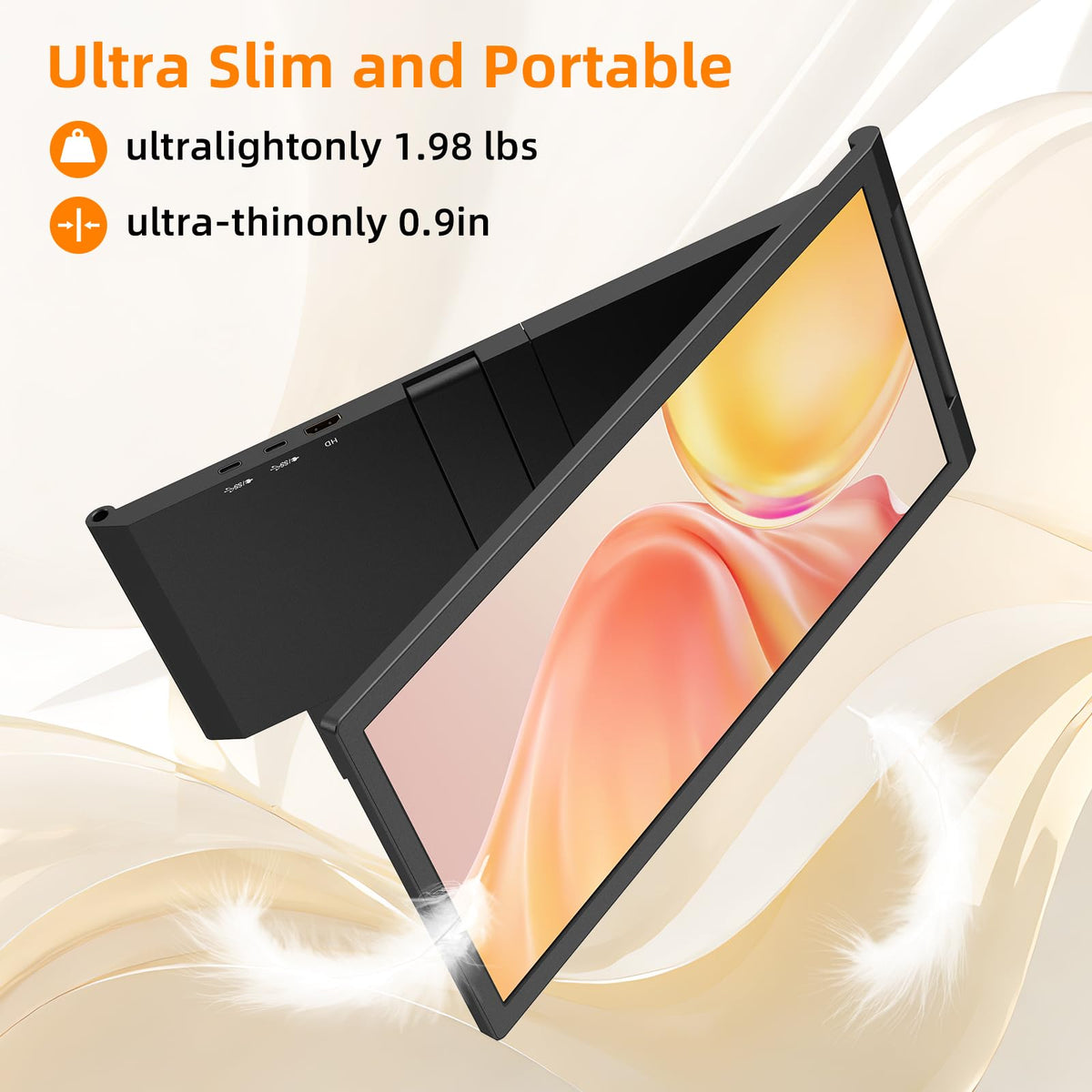 Pornitor 1080p FHD IPS panel delivers sharp colors and clarity.