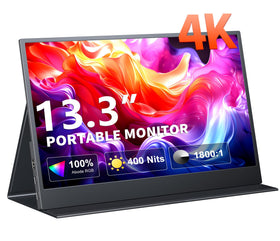 Pornitor 4K portable monitor with sleek 13.3-inch design for on-the-go productivity