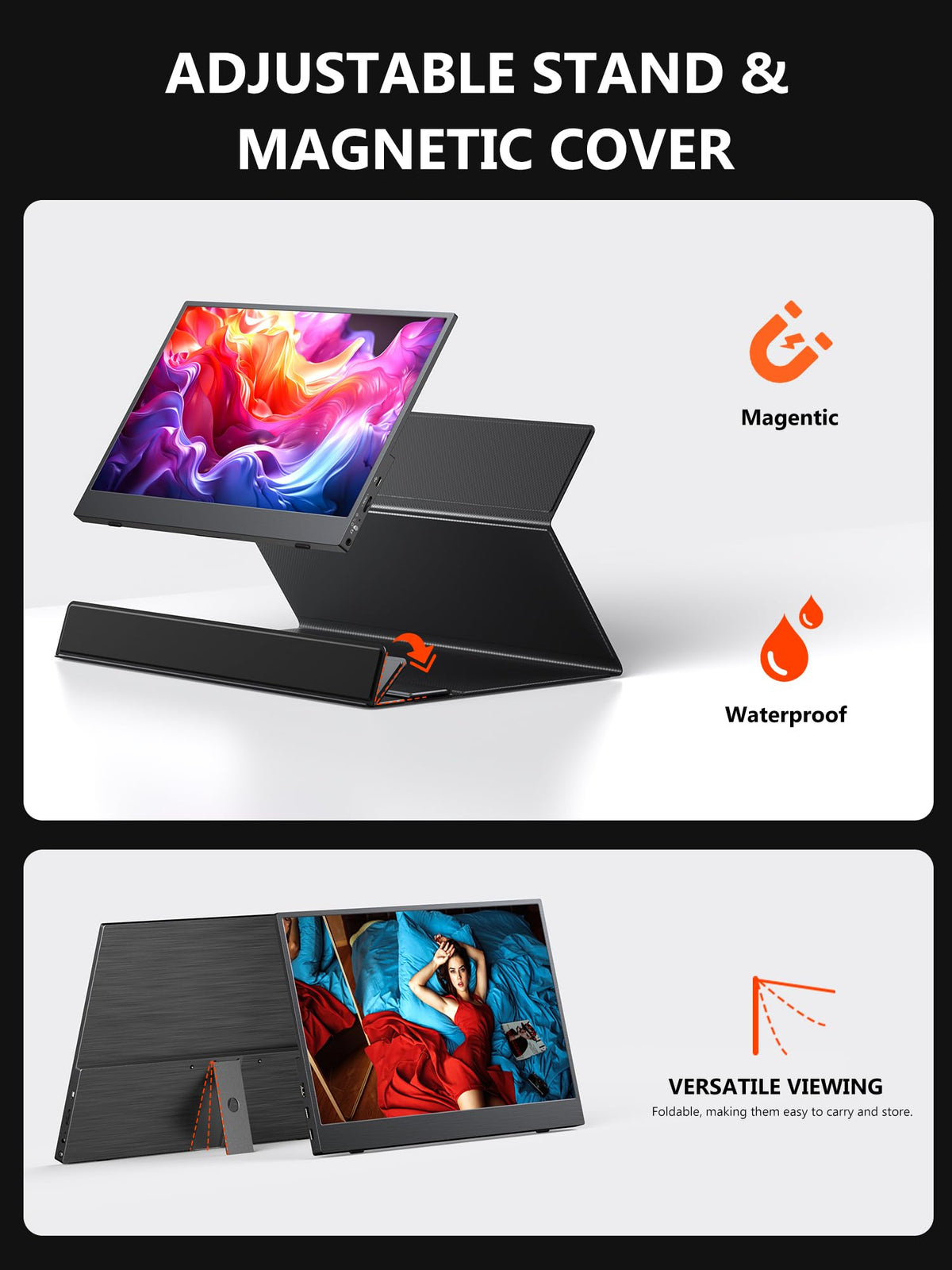 Pornitor dual-screen travel monitor enables easy collaboration in meetings