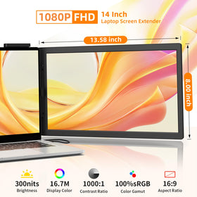 Pornitor side-angle shows a rotatable display for flexible positioning.