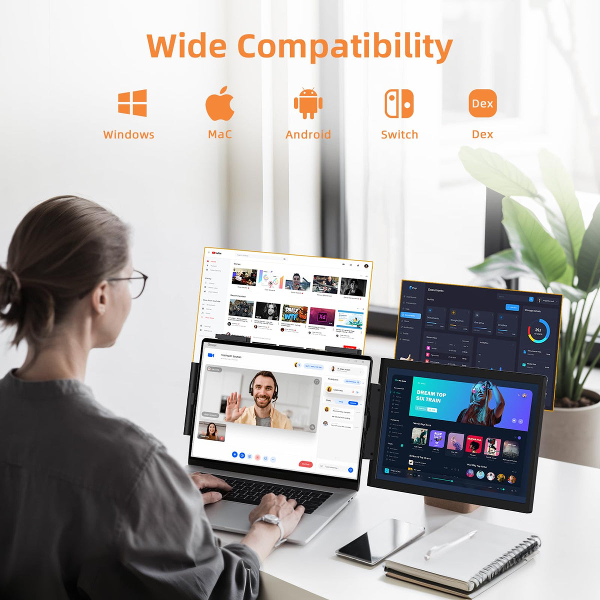 Pornitor travel-use ready for work anywhere.