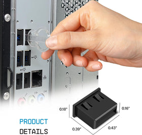 PortPlugs inserted flush in USB-A port showing blocked access
