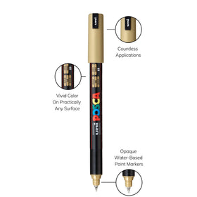 Posca 1MR nib closeup for precise fine-line control.