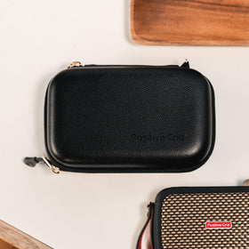 Positive Grid Spark GO carry case keeps picks and cables organized.